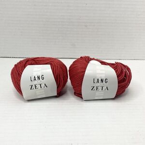 Lang Yarns Set of 2 Zeta Cotton Linen 50gr 80m Reddish